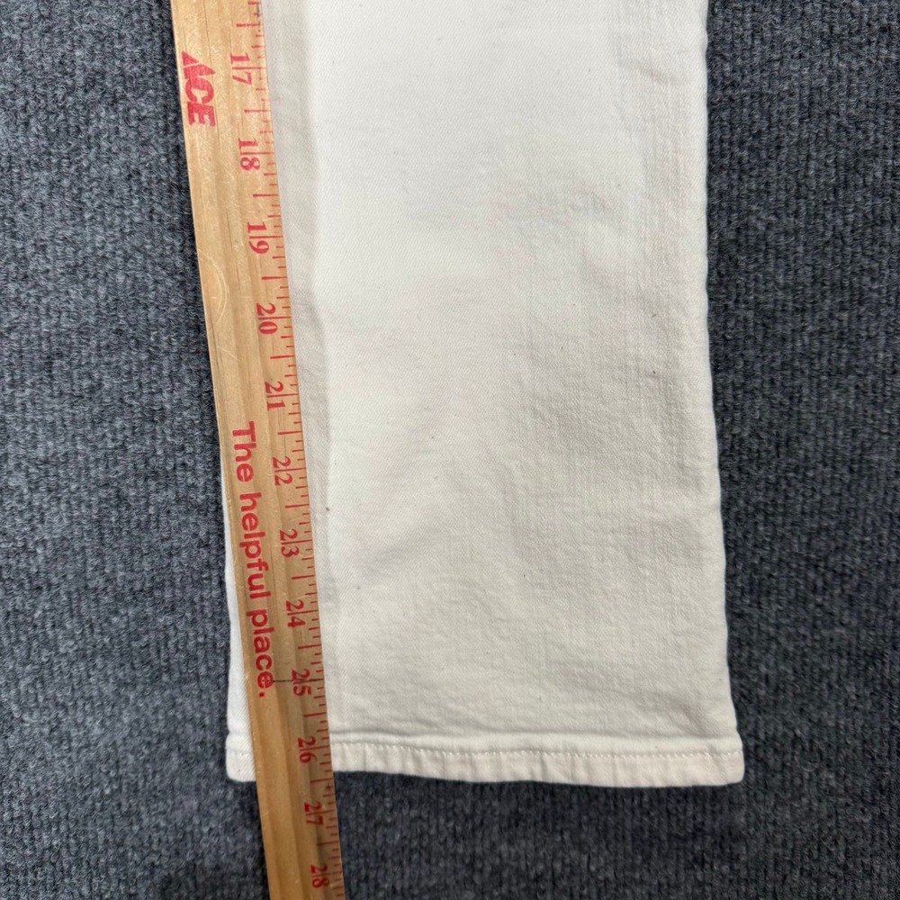 La Ligne Off White High Rise Straight Leg Jeans Size 25 Cream Denim Pants - Picture 5 of 9